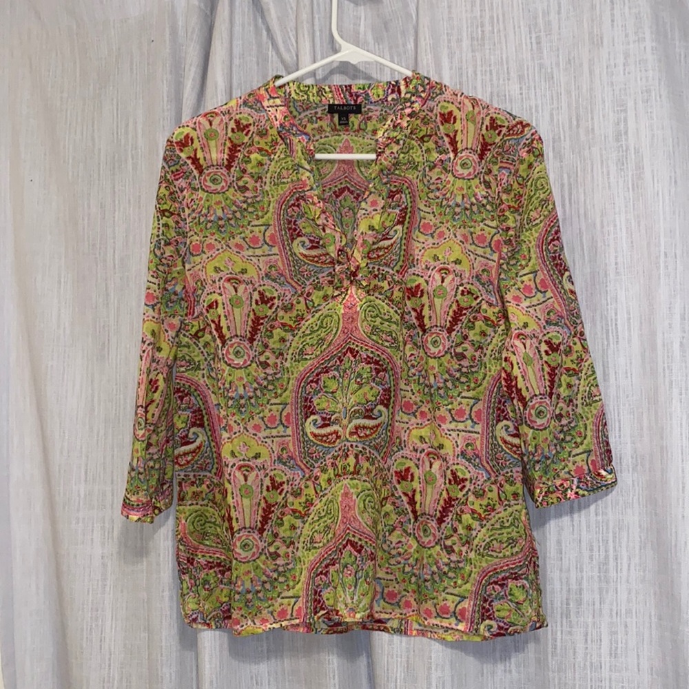 floral talbots blouse